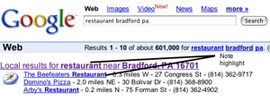 Google Local (Google Maps) Title Example