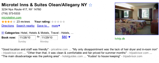 Google Places Hotel Booking Feature