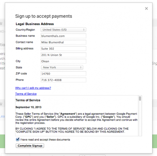 Step- 1a - Confirm that financial details